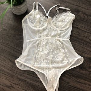 White Lingerie Bodysuit